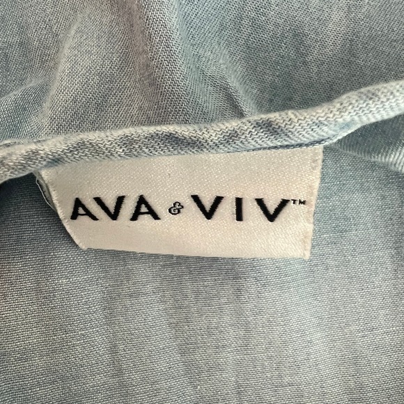 Ava & Viv Light Blue Jumpsuit - Picture 2 of 11